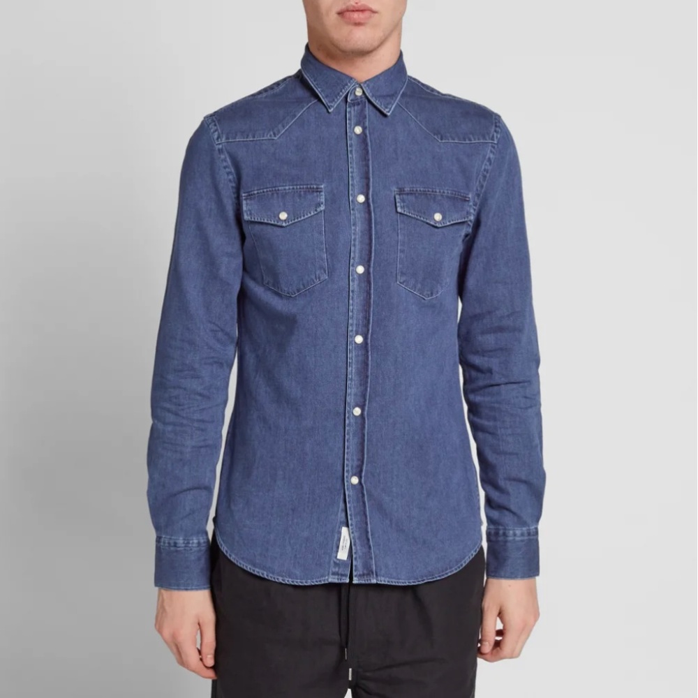 Acne Studios Men's Ewing Denim Shirt Sz Small